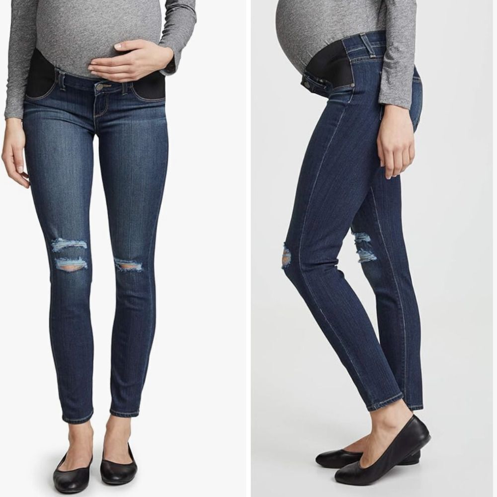 NEW PAIGE Women's Maternity‎ Verdugo Ankle Skinny Jeans, 29
